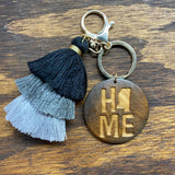 Wooden Tassel Keychains