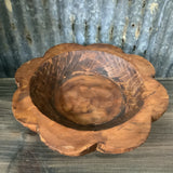 SR Wooden Flower Dough Bowl