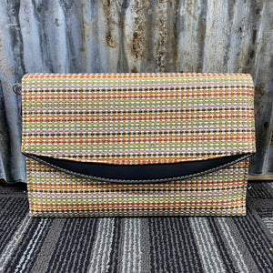 Multi-Colored Tweed Clutch