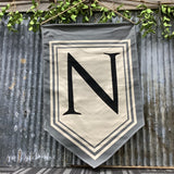 Magnolia Lane Burlap Initial Door Hangers