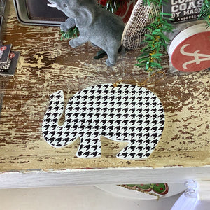 Houndstooth/Elephant Ornament