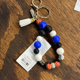 LP Beaded Round Keychain