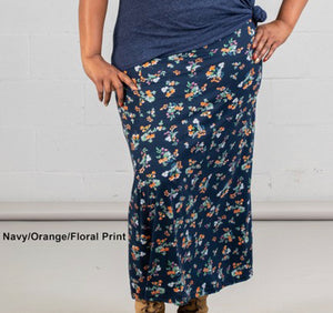 Pattern Maxi Skirt (Plus)