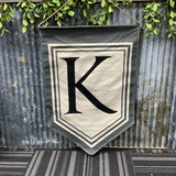 Magnolia Lane Burlap Initial Door Hangers