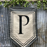 Magnolia Lane Burlap Initial Door Hangers