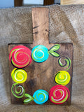 Small Painted Wood Bread Boards