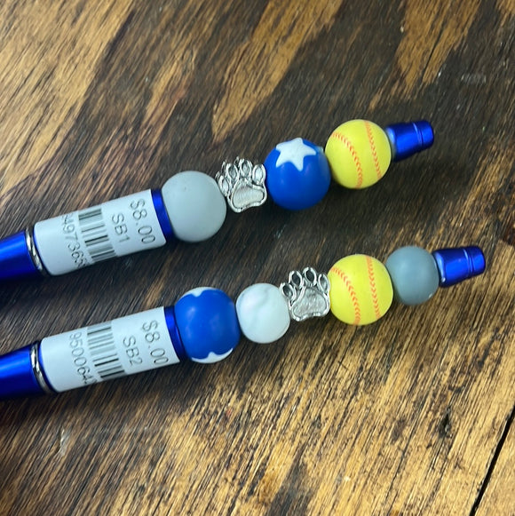 LP Beaded Pens - Softball