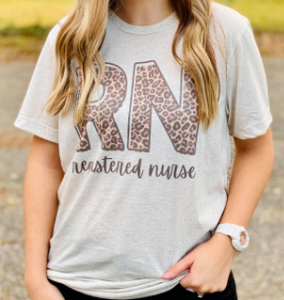 Registered Nurse Leopard Tee Shirt