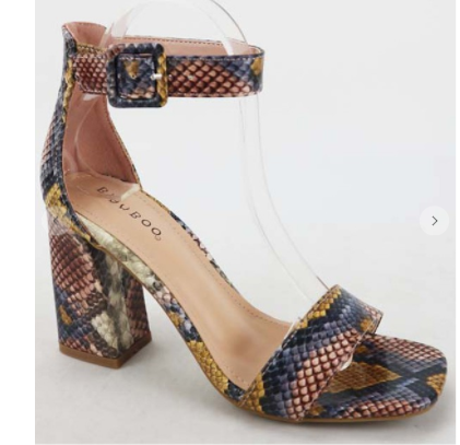 Multi Snakeskin Heel